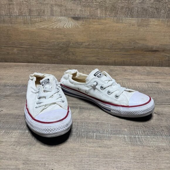 Converse All Star Shoreline White Canvas Sneakers Women's Size 9 - Picture 6 of 7